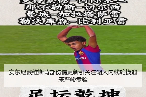 安东尼戴维斯背部伤情更新引关注湖人内线轮换迎来严峻考验